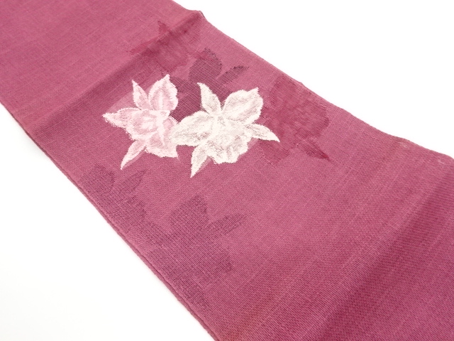  紗 花々模様織出し名古屋帯